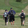 A group walking down the fairway