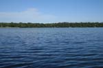 Amber Lake from the dock after hole 13. 