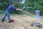 Trevor got the honor of being the first one to hole out on Cedar Creek West. 
